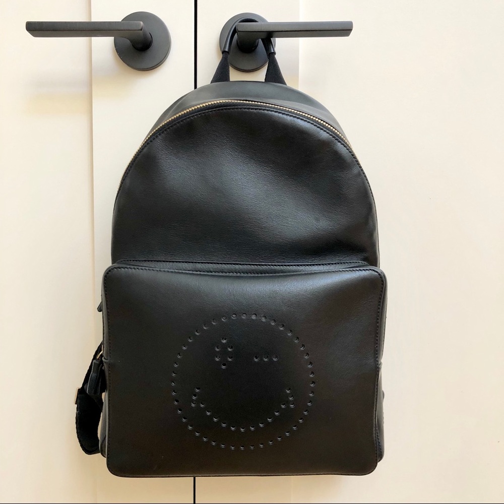 [Anya Hindmarch] Backpack Wink Smiley Black *RARE*